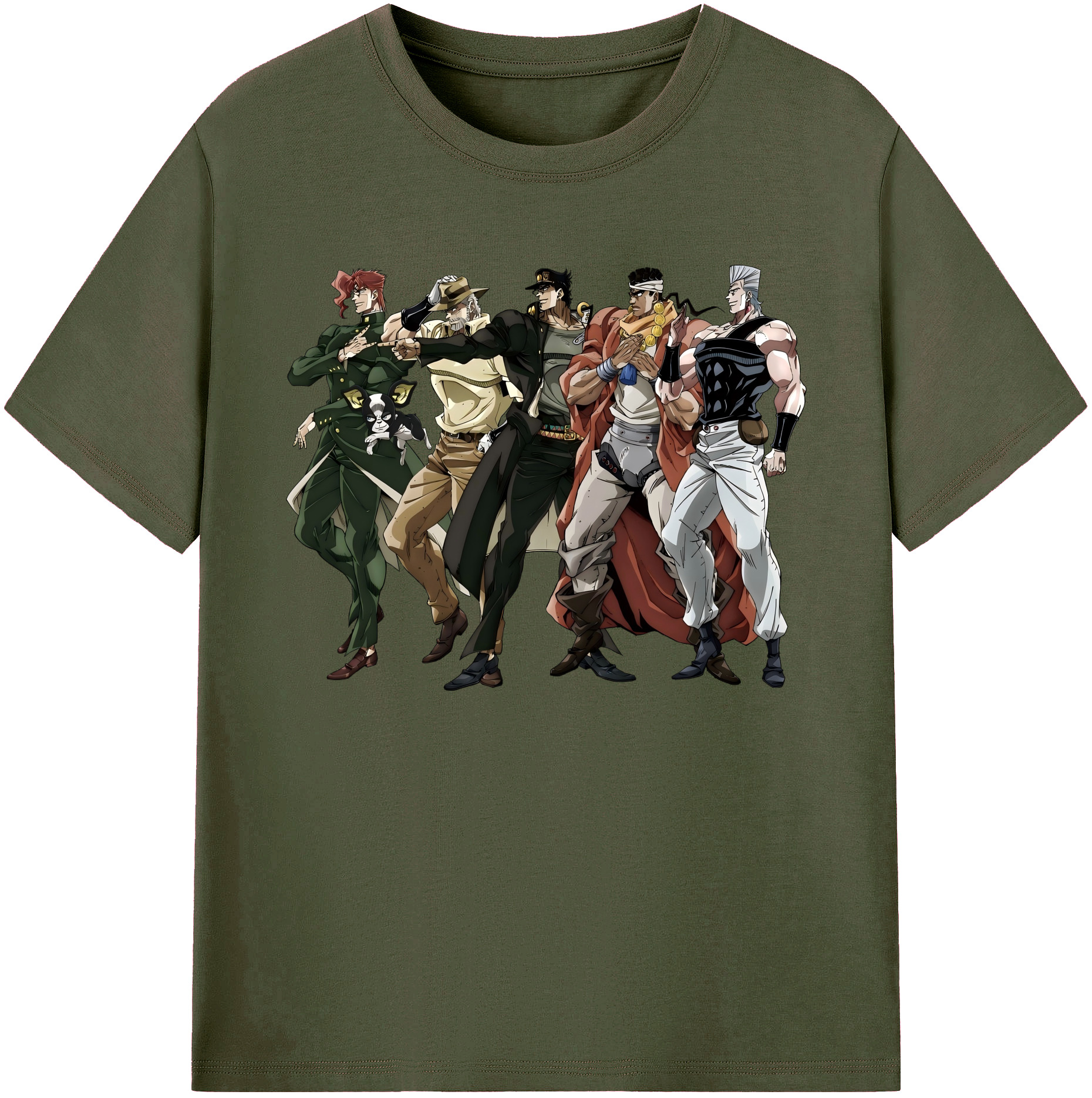 （画像用） ジョジョの奇妙な冒険 JoJo's Bizarre Adventure 綿100％ メンズ半袖Tシャツ｜肌触りやわらか＆通気性